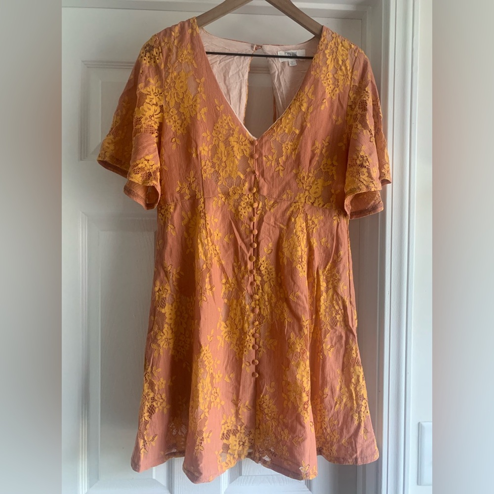 NWOT Peach Love Vintage-Style Lace Dress